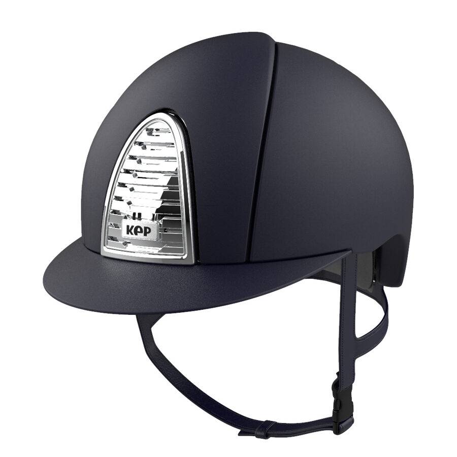 KEP Italia Helmet CROMO 2.0 MICA BLUE - CHROME VENTILATION GRILLE