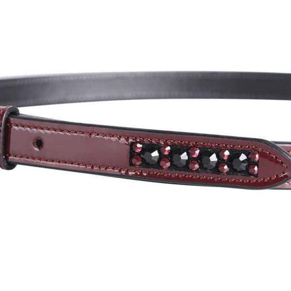 QHP patent leather belt Chianti