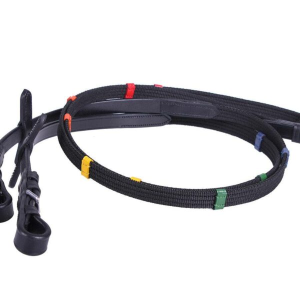 QHP reins with coloured stops