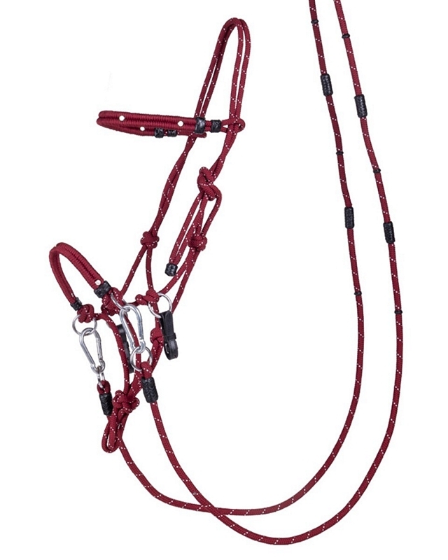 qhp rope halterset multifunctional dark red 740x500 9354